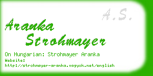 aranka strohmayer business card